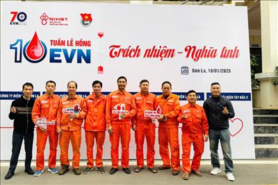 CBCNV các PXSC Thủy điện Sơn La hưởng ứng Tuần lễ hồng EVN lần thứ X